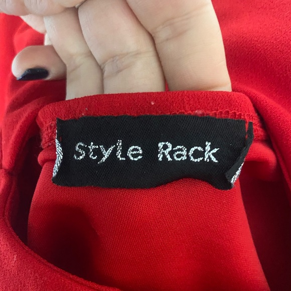 Style Rack Red Ruffled Sundress for Cocktail - Picture 4 of 6